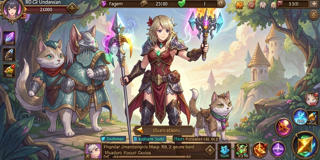Tampilan antarmuka utama game yang menarik.