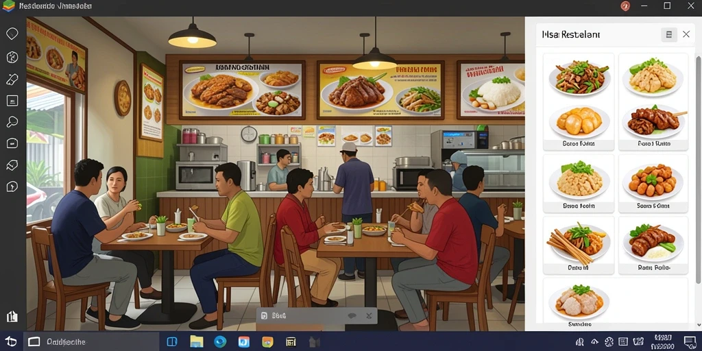 Tampilan antarmuka permainan yang menarik dan ramah pengguna.
